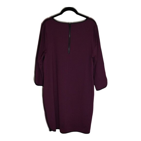 NWT‎ Cynthia Rowley Maroon Shift Dress Sz12 - Picture 8 of 10
